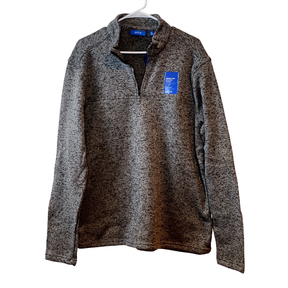 APT 9 Men's‎ Boulder Dust Sweater Fleece Quarter Zip Pullover L